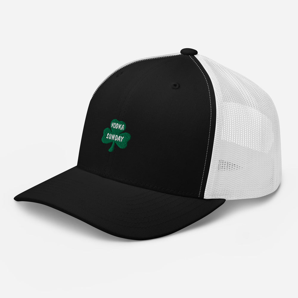 Premium white Retro trucker  hat - Vodka Sunday